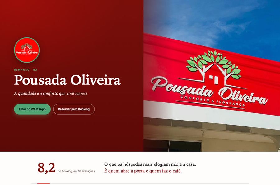 Site Pousada Oliveira
